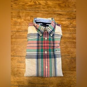 Tommy Hilfiger Men's Spring Multicolor Preppy Plaid Shirt L